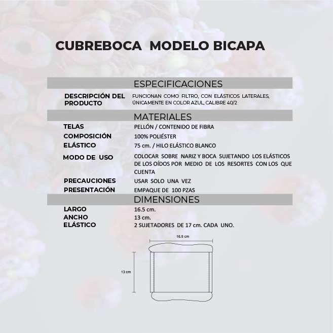 CUBREBOCAS BICAPA